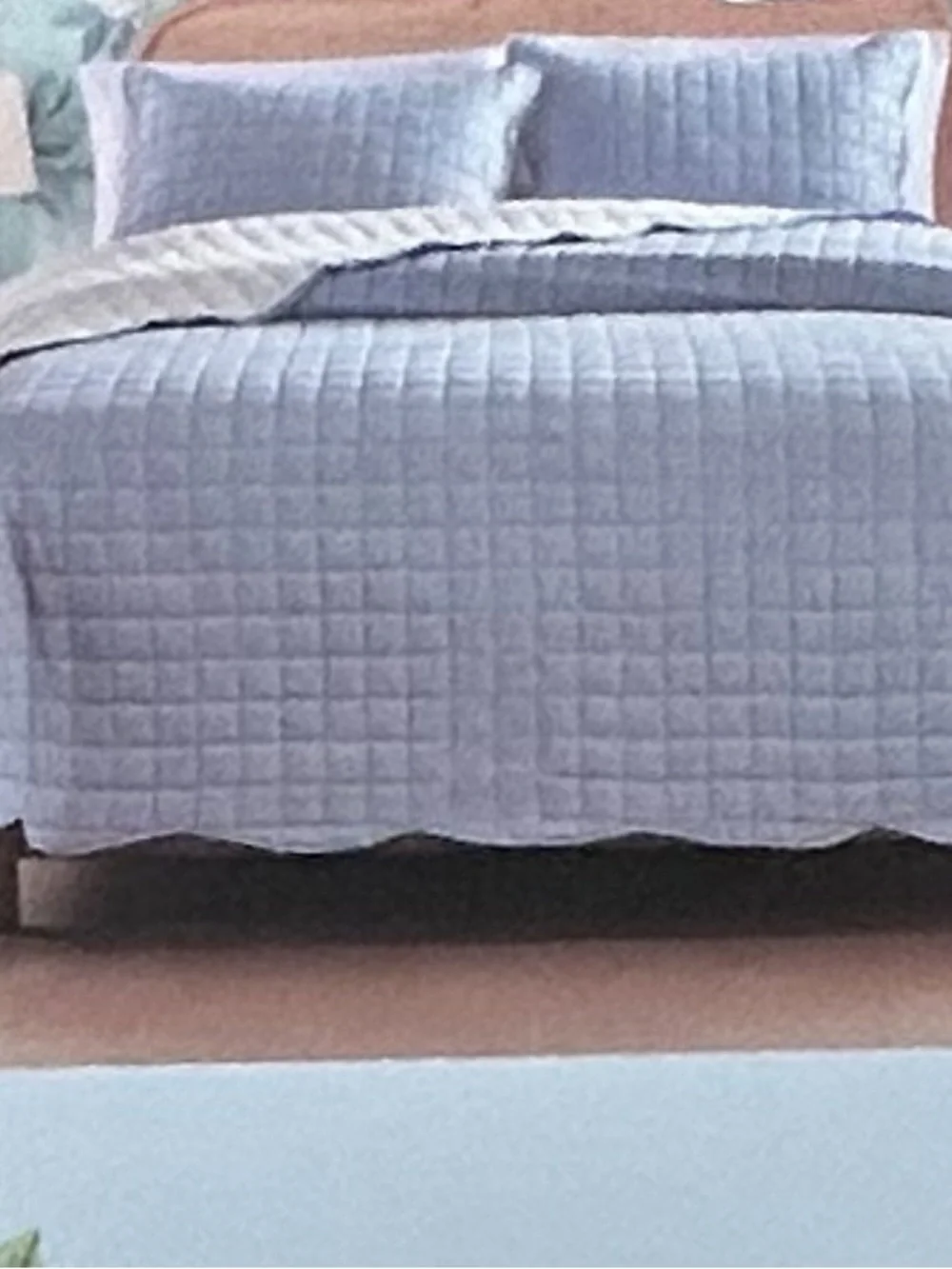 Lillian August Blue King Reversible Quilt Set 104”x90”